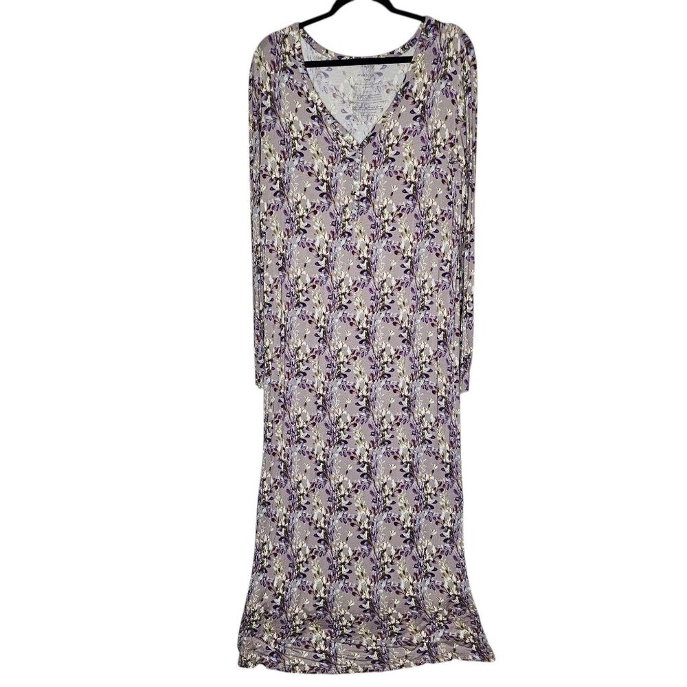 ⭐️Posh Peanut Small Floral Maxi Maternity Dress Sleep Lounge Bamboo Sustainable